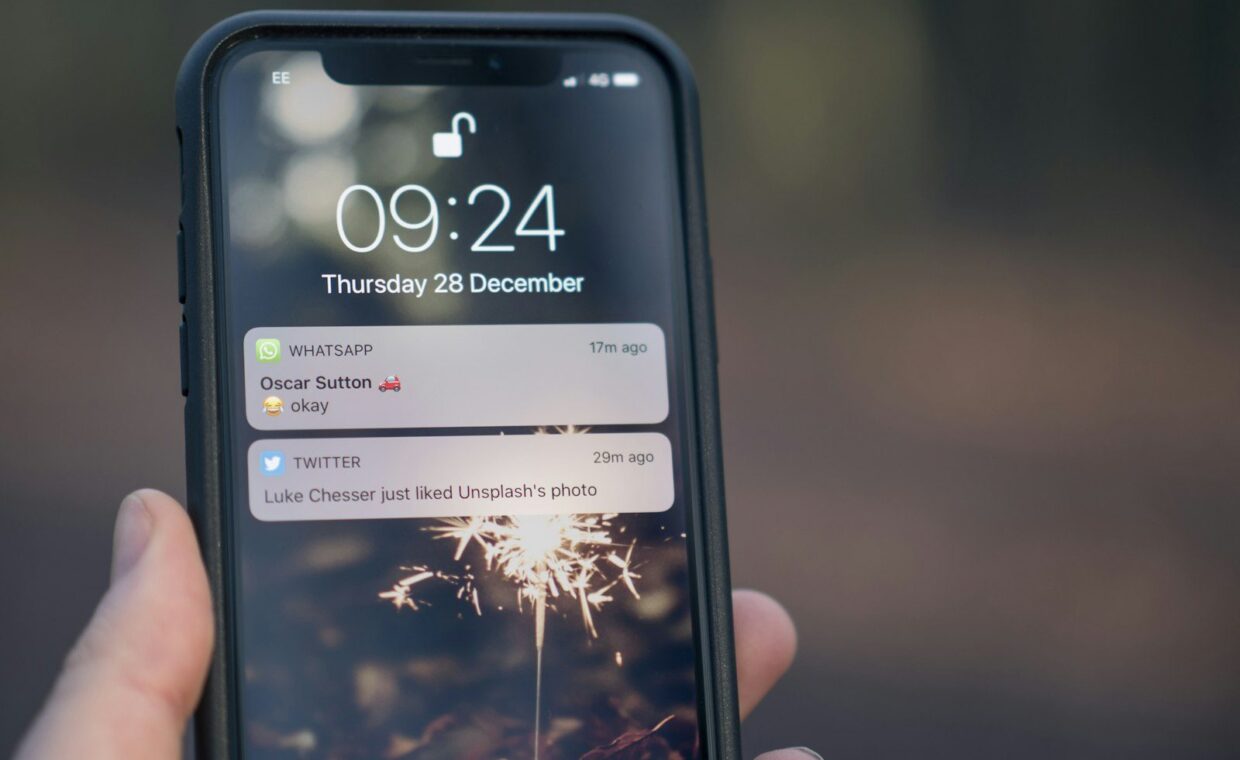 person holding phone